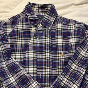 Ralph Lauren Plaid Shirt in Blue, Red and Yellow